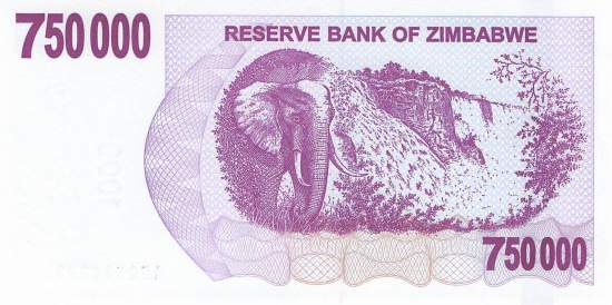 750000 Dollars Zimbabwe p.52 2007